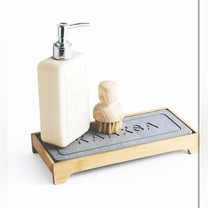 Instant Drying Sink Caddy Kitchen Organizer Dish Soap /Sponge Holder/Stone Mat